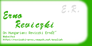 erno reviczki business card